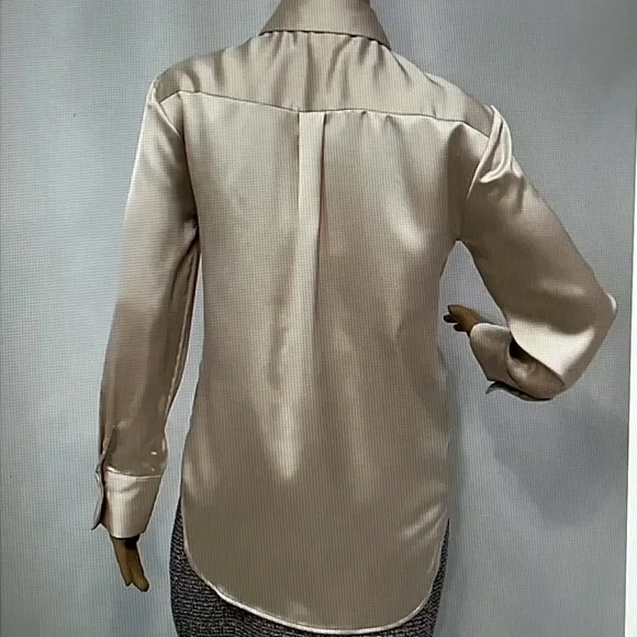 RACHEL ZOE BRAND NEW,NO TAGS JUST ATTACHED EXTRA BUTTON  LONG SLEEVE BlOUSE SZ.M - Picture 5 of 16